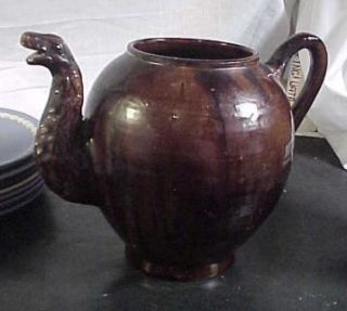 Dragon Snake Serpent Spout Bennington Pottery Tea Pot
