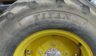 Tru Power Lawn Tractor Tires 23 x 10 50 12 on John Deere Rims