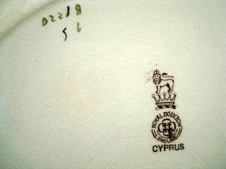 Antique Staffordshire English Brown Transferware Plate Cyprus 1890