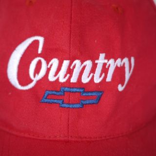 Vintage Country Chevy Chevrolet Baseball Cotton Trucker Cap Red Hat