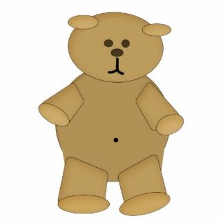 Baby Belly Button Bear magnet sculpture Photo Cut Outs