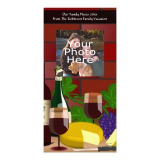 Wine Cheese Table Scene Photo Card Template