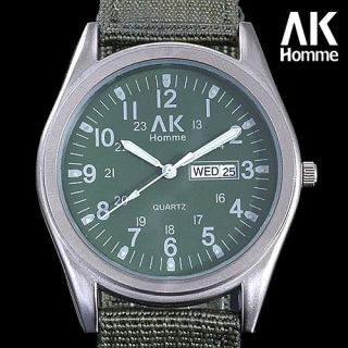 Neu AK HOME HERREN Fluoreszierende Armband Uhr DATUM