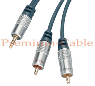 High End KLINKE 3,5 3,5mm 2* Chinch Audio Kabel 10m