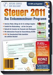 ALDI STEUER CD 2011   KONZ   Steuererklärung 2011   NEU/OVP