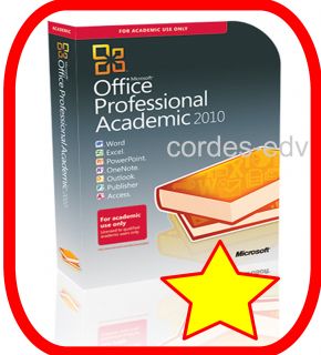 MICROSOFT Office 2010 Professional   EDU  NEU   BOX