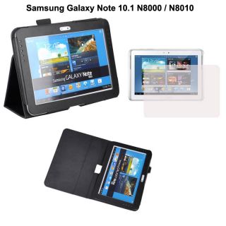 Black Samsung Galaxy note 10 1 N8000 N8010 Schutzhuelle Leder Tasche