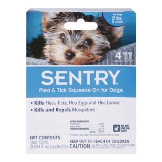Dog Flea & Tick Sentry Squeeze On Flea & Tick Control for Dogs