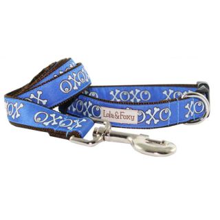 Lola & Foxy Nylon Dog Collars   Blue Hugs	   Collars   Collars, Harnesses & Leashes