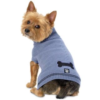 PetRageous Designs Cali's Cable Dog Sweater   Blue