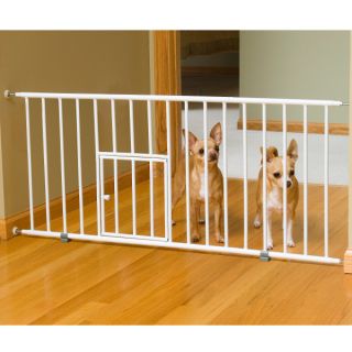 Step Over Mini Gate with Pet Door    Gates & Exercise Pens   Dog