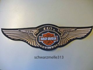 Harley Davidson 110 th. Anniversary Aufnäher 16 x 4,5 cm