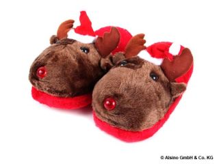 Weihnachtsschuhe Hausschuhe Pantoffeln Nikolaus, Elch, Bär Puschen