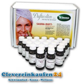 Finnsa Sauna Duftmusterbox 24 versch Saunadüfte a 15 ml