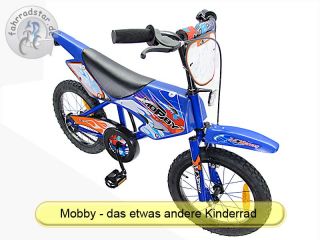 16 Zoll BMX Kinderfahrrad Mobby blau Moto Cross Rad, MTB Kinderrad