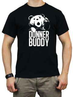Shirt TED Donner Buddy schwarz Lustiges Kult Shirt Mottoshirt