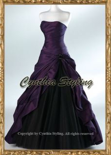 Purple evening prom ball pageant dress gown UK 6 22 MtM