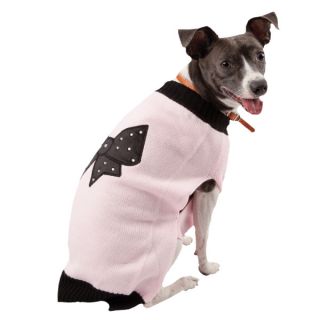 Top Paw™ Black Bow Pink Dog Sweater