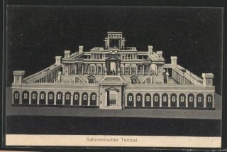 schöne AK Salomonischer Tempel als Modell 1913