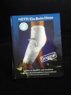 NETTI NT 4Plus Einbeinhose Urinbeutel Hose Gr.4 XS für links