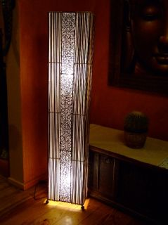 Lampe Rattan naturell 1,5 m hohe deko Stehlampe