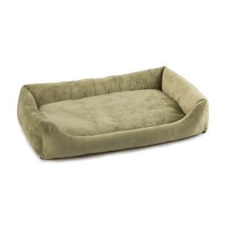 Pet Dreams Plush Eco Friendly Bumper Dog Bed   Sage