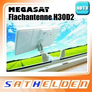 Megasat Flachantenne H30 D2 Twin Sat Spiegel mit Fensterhalterung