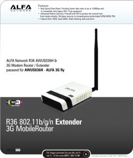 ALFA R36 Extender for UMTS USB Sticks + ALFA USB Sticks