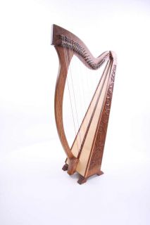 Irisch Keltische Harfe 36 Saiten mit Halbtonklappen NEU Incl Softcase