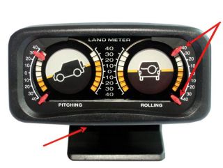 Landmeter (Neigungsmesser) für Offroad Fahrzeuge 12V