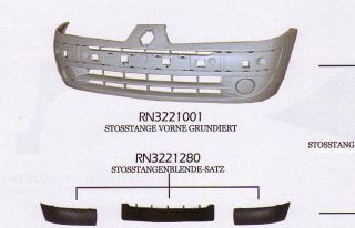 Stoßstange vorn grundiert Renault Clio 05.01