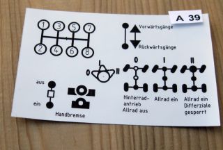 Schaltschema Unimog 424 425 8 G Sperre Drehhebel A39