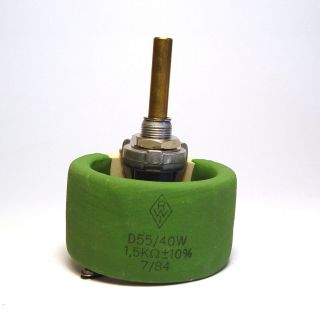 Draht Potentiometer, RWI, D55, 1.5 kOhm, 40 Watt Rheostat