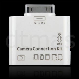 6in1 Kartenleser Adapter USB SD MMC AV Kabel für iPad 1 2 3/New ipad