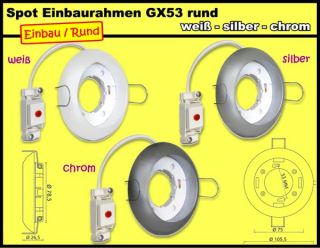 RABATTAKTION   GX53 Einbaufassung Einbaulampe Decke LED