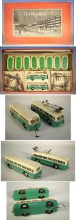 Trolley Bus Set grün in Original Box aus den 50/60er Jahre