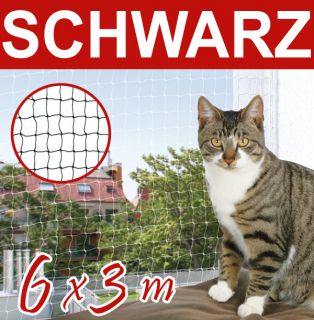 Katzenschutznetz Cat Protect 6x3m Katzennetz in SCHWARZ