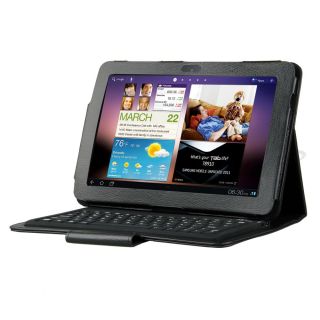 Bluetooth Wireless Tastatur Keyboard Leder Schutz f Samsung Galaxy Tab