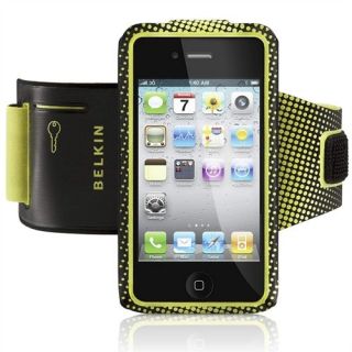 Belkin EasyFit Sport Armband fuer Apple iPhone 4 4S schwarz gelb