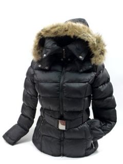 Damen Jacke Daunenjacke Kurz Kapuze Fuchspelz Modell Everest Mantel