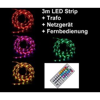 LED Beleuchtung 5m RGB LED Streifen mit Fernbedienung 