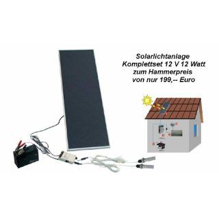 Solar Licht Anlage 12W 12V Komplettset Garten