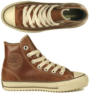 Converse Schuhe All Star Boot Mid leather pine cone brown braun Winter