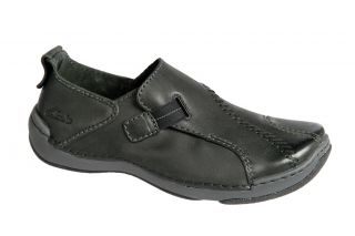 Clarks Natural Foot Schuhe schwarz Slipper NEU