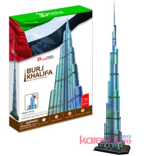CubicFun LED 3D Puzzle Paper Model   Dubai Burj Khalifa Tower DIY