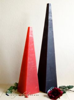 Kerze Pyramidenkerze rot 60cm Kerzen Riesenkerzen Bodenkerzen Raumdeko