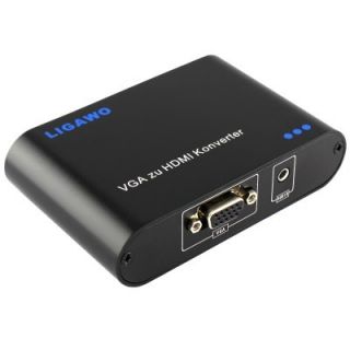 Ligawo ® VGA + Audio zu HDMI Konverter mit Netzteil bis 1080p
