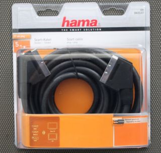 Hama 5m Scart Kabel 21 polig vollbelegt einzeln geschirmt PROFI