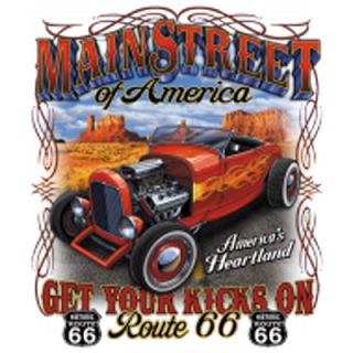 Shirt bedruckt American bedruckte T Shirts Route 66   Auto