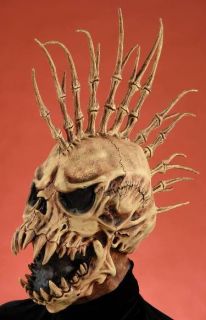 Scary Spiked Skull Evil Skeleton Halloween Costume Mask